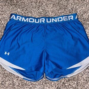 Under Armour Women's Blue and Gray Athletic Shorts